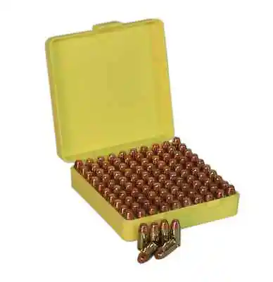 NEW Plastic Pistol Ammunition Box Small - 100 Rounds - 9mm Etc Ammo Storage • $9.99