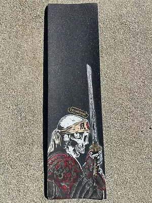 Mob Skateboard Graphic Grip Tape Japanese Samurai Skeleton Hand Painted • $24.99