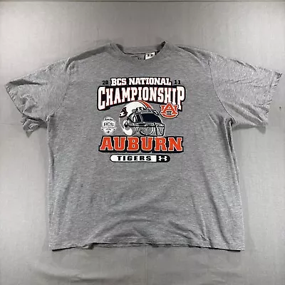Under Armour 2011 Auburn Tigers Short Sleeve T-Shirt Mens 2XL Gray Champions • $14.98