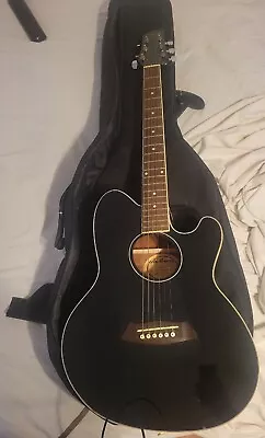 Ibanez Talman Inter City Acoustic Electric Guitar Black W/carrying Case • $210