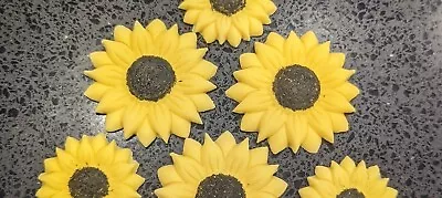 6 Edible Sunflower Cupcake/Cake Toppers • £4.50