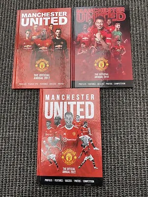 3 Manchester United Annuals 2017 2019 2022 • £8