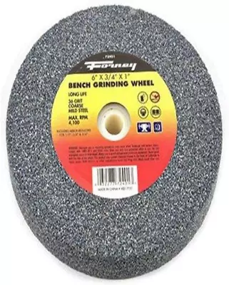 Forney 72402 Bench Grinding Wheel Vitrified With 1-Inch Arbor 80-Grit 6-Inch- • $27.54