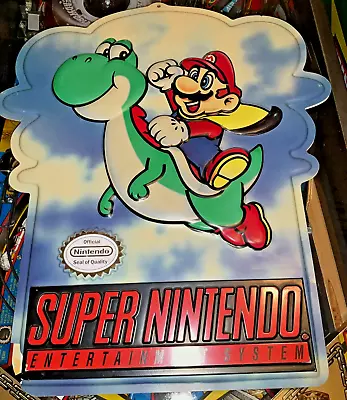 Super Mario Bros World Yoshi Hang Sign STORE DISPLAY WATA VGA Nintendo NES SNES • $1174