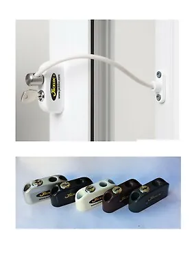 Jackloc Pro-5 Key Locking Cable Window Restrictor Choice Of Colours • £17.95