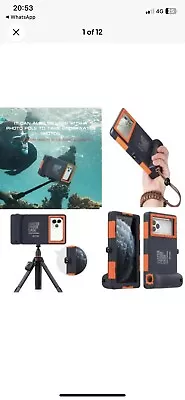 49ft/15m Underwater Waterproof Diving Fully Case Camera Cover For IPhone Samsung • £27.99