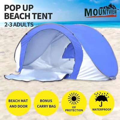 Mountview Pop Up Tent Beach Camping Tents 2-3 Person Hiking Portable Shelter • $36.99