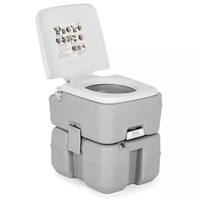 20L Outdoor Portable Toilet Flushable Double Sealed Camping Travel Caravan Potty • $89.90