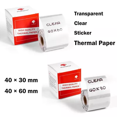 Transparent Adhesive Clear Paper Thermal Label For Phomemo M110 M200 Printer • $6.80