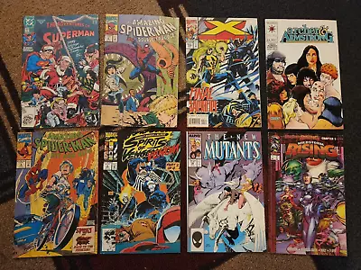 LOT Of 8 Vintage 90s Marvel & DC Comics (Superman Spider-man Vemon X Factor) • $29.50