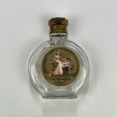 Vtg Yardley Old English Lavender Perfume Smelling Salts Glass Bottle Empty 2.5  • $17.99