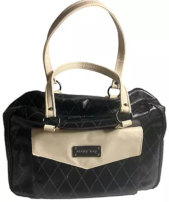 Mary Kay Consultant Travel Bag Tote Black Patent Leather W/ Organizer • $15.01