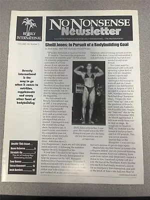 Early NO NONSENSE NEWSLETTER Bodybuilding Muscle Booklet Volume 8 #3 • $7.49