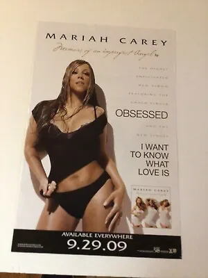 MARIAH CAREY - Memoirs Of An Imperfect Angel…2009 Promo 2-sided Poster 17”x11” • $11.99