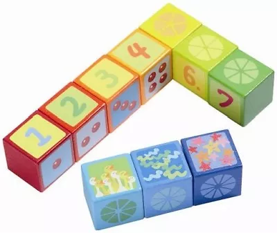 New HABA Number Dice Wooden Building Blocks Educational Age 2-6 Yrs Germany • $24.98