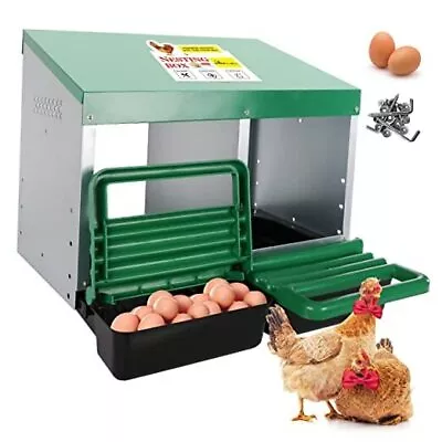 Metal Chicken Coop - Durable Secure Comfortable Nesting Box For Hole 2 Green • $99.12