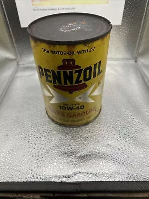 Vintage Pennzoil Hd Sae 10w-40 Unopened Cardboard Can 1 Qt W/ Z-7. Free/ship • $19.99