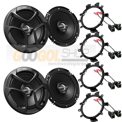 JVC- 300W CAR Truck Front & Rear Door Speakers W/Install Kits 1995-up (2 Pair) • $89.99