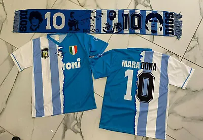 Shirt Celebrating Maradona Argentina And Naples Together Buitoni + Scarf • £25.99