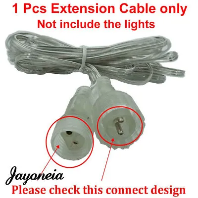 1M-5M Extension Cable For Christmas LED Meteor Shower Rain Lights (ONLY Cable) • £4.69