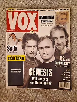 £6.95 • Buy Genesis Cover VOX Magazine #27 Dec 1992~Madonna Interview~Sade~Tom Jones