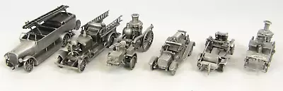 Miniature Fire Trucks.  Pewter Model Vehicles.  6 Fire Engines Various Models • $33.62