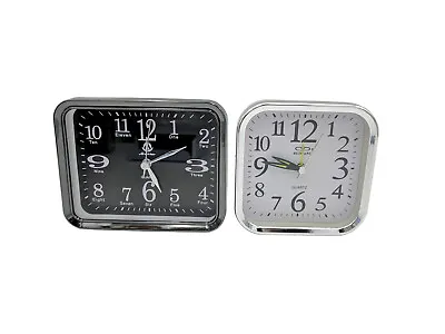 $12.95 • Buy Minimalist Alarm Clock Analog Clocks Battery Desktop Table Bedside Analogue