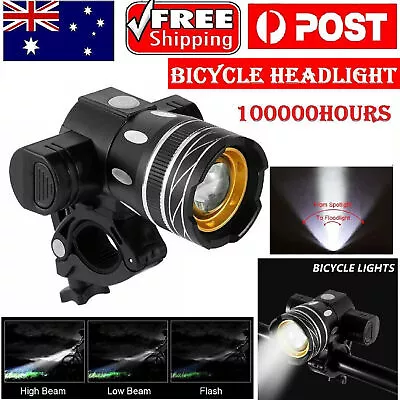 LED Bright Bicycle Light Front Headlight Waterproof Bike Light USB Rechargeable • $14.99