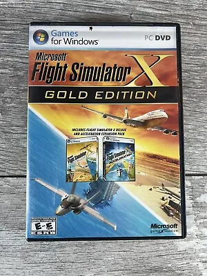 Microsoft Flight Simulator X Gold Edition PC Windows W/Acceleration Expansion • $18.99