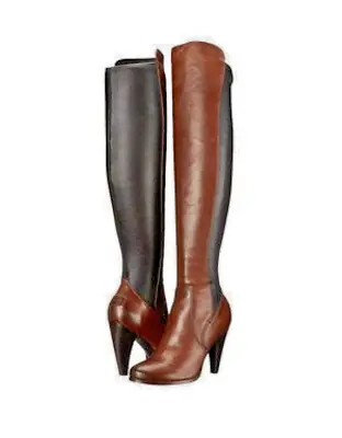 FRYE Mikaela Stretch Redwood Smooth Vintage Leather Knee Tall Boots. 7 NIB • $350