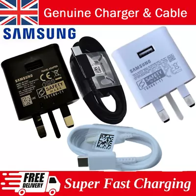 Genuine 25W Super Fast Charger For Samsung Galaxy Phones Adapter Plug & Cable UK • £2.39