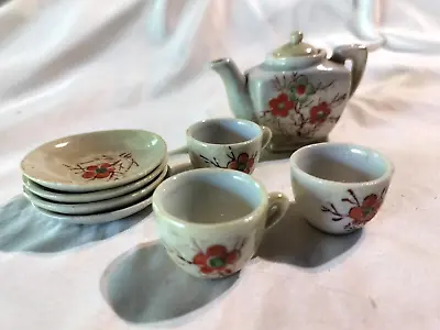 Vintage Made In Occupied Japan Lusterware Miniature Tea Set • $17.99