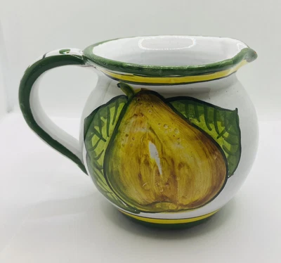 £6.99 • Buy Vintage Portuguese Hand Painted & Signed Pottery Jug Water Fruit Juice Milk Jug