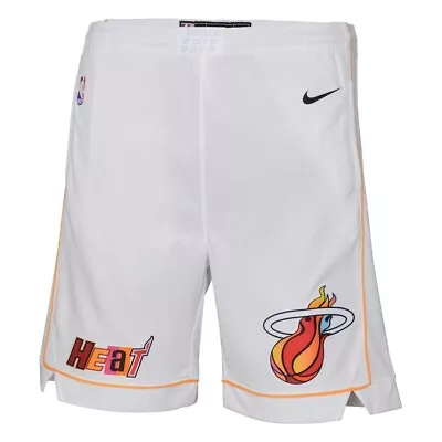 Youth Miami Heat 2022/23 City Edition Swingman Shorts - White • $54.99