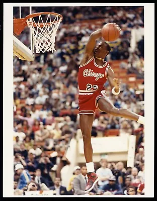Michael Jordan 1985 Rookie Slam Dunk Contest Type 1 Original Color Photo PSA/DNA • $150000