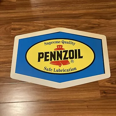 Vintage Pennzoil Motor Oil Sign Gas Station Dealer 100% Pennsylvania Lubrication • $109.88