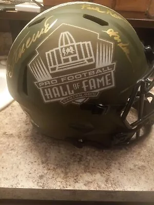 Hall Of Fame Sts Full Size Helmet 6 Signatures Jsa Vikings Chiefs Bills + Signed • $53.50