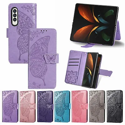 For Samsung Galaxy Z Fold 2/3 5G Butterfly Case Magnetic Leather Wallet Cover • $18.89