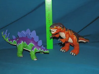 Imaginext Caveman Dinosaurs - Orange Allosaurus & Green Stegosaurus 2004 • $9.99