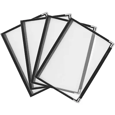 PETTYOLL 4PCS 2 Page 4 View Menu Covers 8.5 X 11 Inch Transparent Restaurant M • $22.99