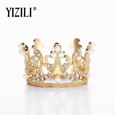 Trendy Mini Crown Tiara Hair Comb Crystal Wedding Bride Party Jewelry Girls Prom • $9.43