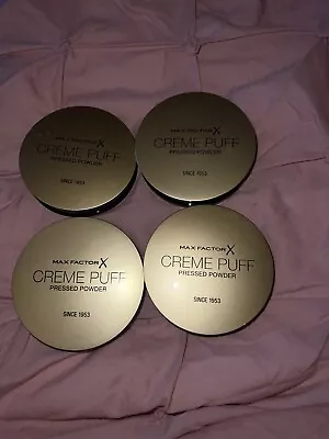 Max Factor Crème Puff Powder Compact Bundle Job Lot NOUVEAU BEIGE & GOLDEN MUA • £23.50