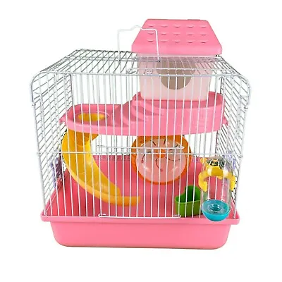 2-story Hamster Cage With House Ramp Fun Wheel • $27.45