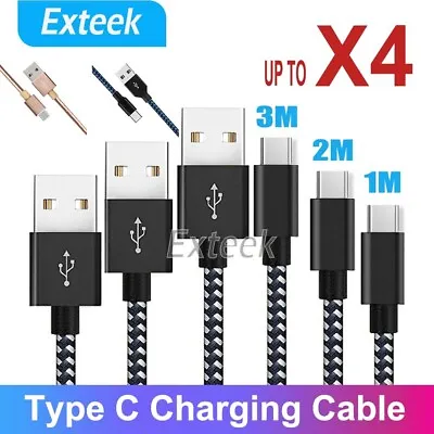 1M 2M 3M Braided USB Type C Data Charger Cable For Samsung Xiaomi Huawei Oppo AU • $4.46