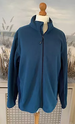 £6.90 • Buy ATLANTIC BAY Mens Zipup Fleece Jacket Cardigan  Size L Teal Blue Great Condition
