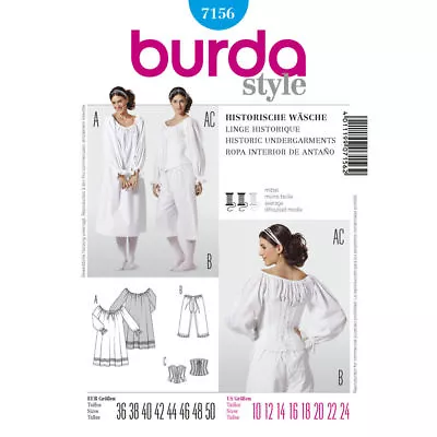 Burda SEWING PATTERN 7156 Costume ChemiseBloomers & Corset • £13.50