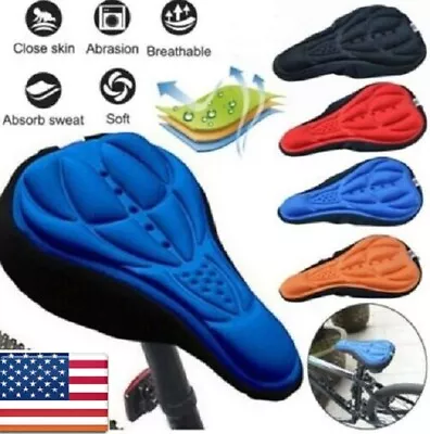 Bike 3D Gel Saddle Seat Cover Bicycle Soft Comfort Pad Cushion Padded  • $4.95