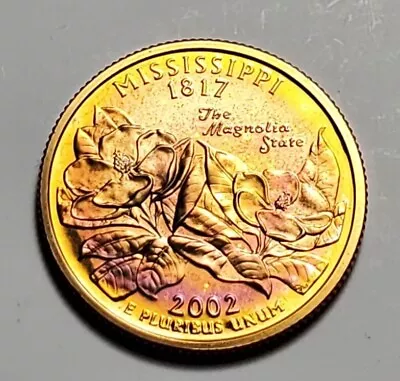 Toned 2002 S Mississippi State Quarter Clad Proof Unc #c2190 • $6.95