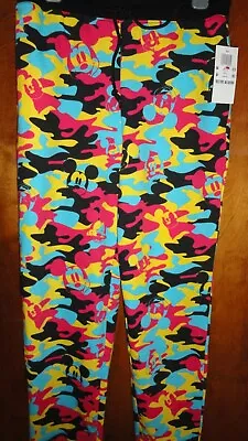 Small Men's Mickey Mouse Colorful Camouflage Disney Parks Pants NWT • $34.90
