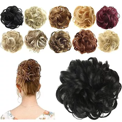 Womens Girls Messy Hair Scrunchie Easy Bun Hair Piece Up Do Extension  • £3.49